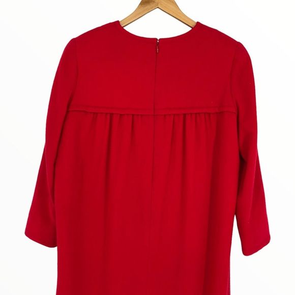 70’s Vintage Bill Blass Red Neiman Marcus Crisscross Lace Up Elbow Sleeve Dress - Picture 6 of 16